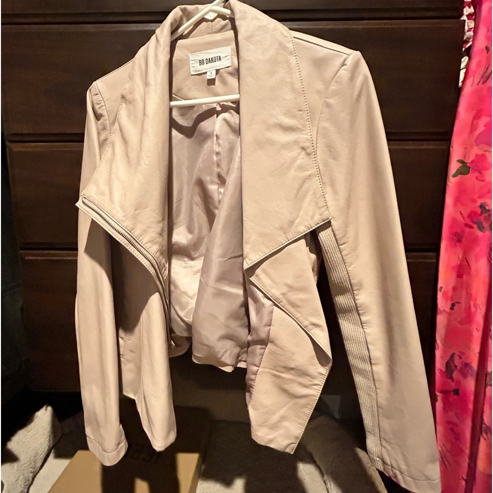 Pale Pink BB Dakota Faux Leather Jacket